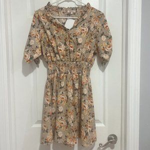 Stella Tweed Floral Summer / Sundress Dress NWT XL